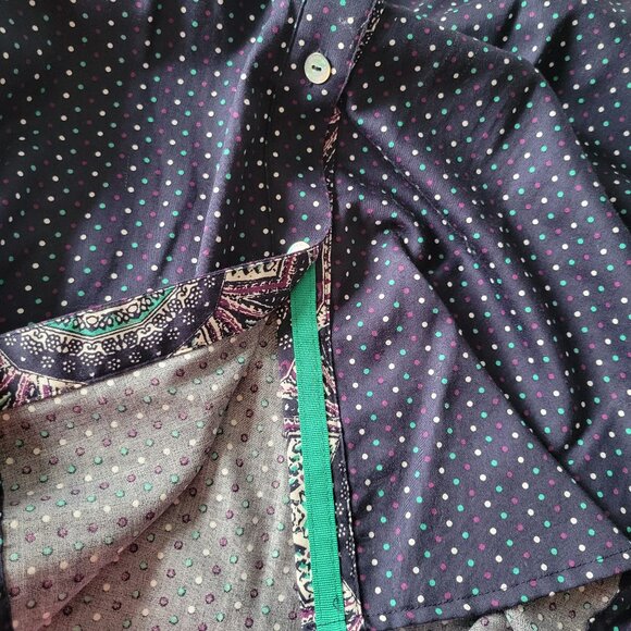 Foxcroft ¾ Sleeve Polka Dot Women’s Plus 16W Blouse, 100% Cotton, Wrinkle Free - Picture 8 of 10